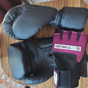 Premium Boxing Gloves with Gel Hand Wraps